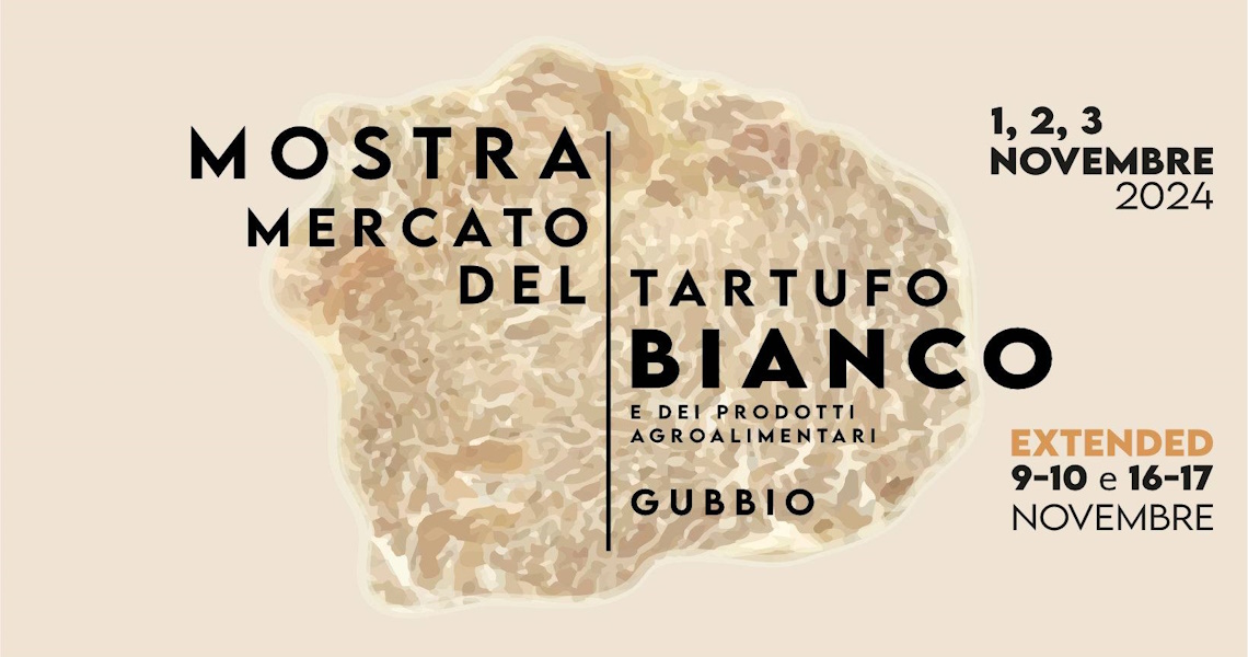 playbill 43^ Mostra Mercato del Tartufo Bianco e dei Prodotti agro-alimentari 2024 - Gubbio